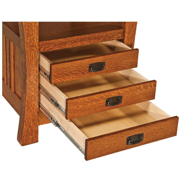 Arts and Crafts Cabinet Pub Extension Table - 42" x 42"