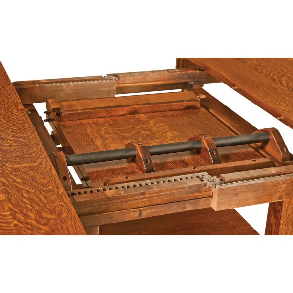 Arts and Crafts Cabinet Pub Extension Table - 42" x 42"