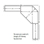 Aspen Corner Bookcase - 40" Wide