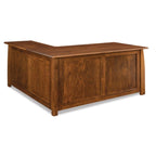Boulder Creek L Desk - Desk with 1 Set of File Drawers