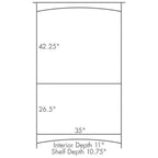 Caledonia Bookcase - 8' Bookcase with Doors