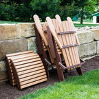 Comfo Back Adirondack Folding Chair - Two Tone - Burgundy on Black