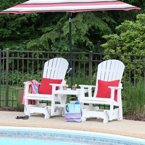 Comfo Back Single Glider - Single Color - Black