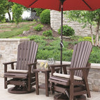 Comfo Back Swivel Glider - Two Tone - Burgundy on Black