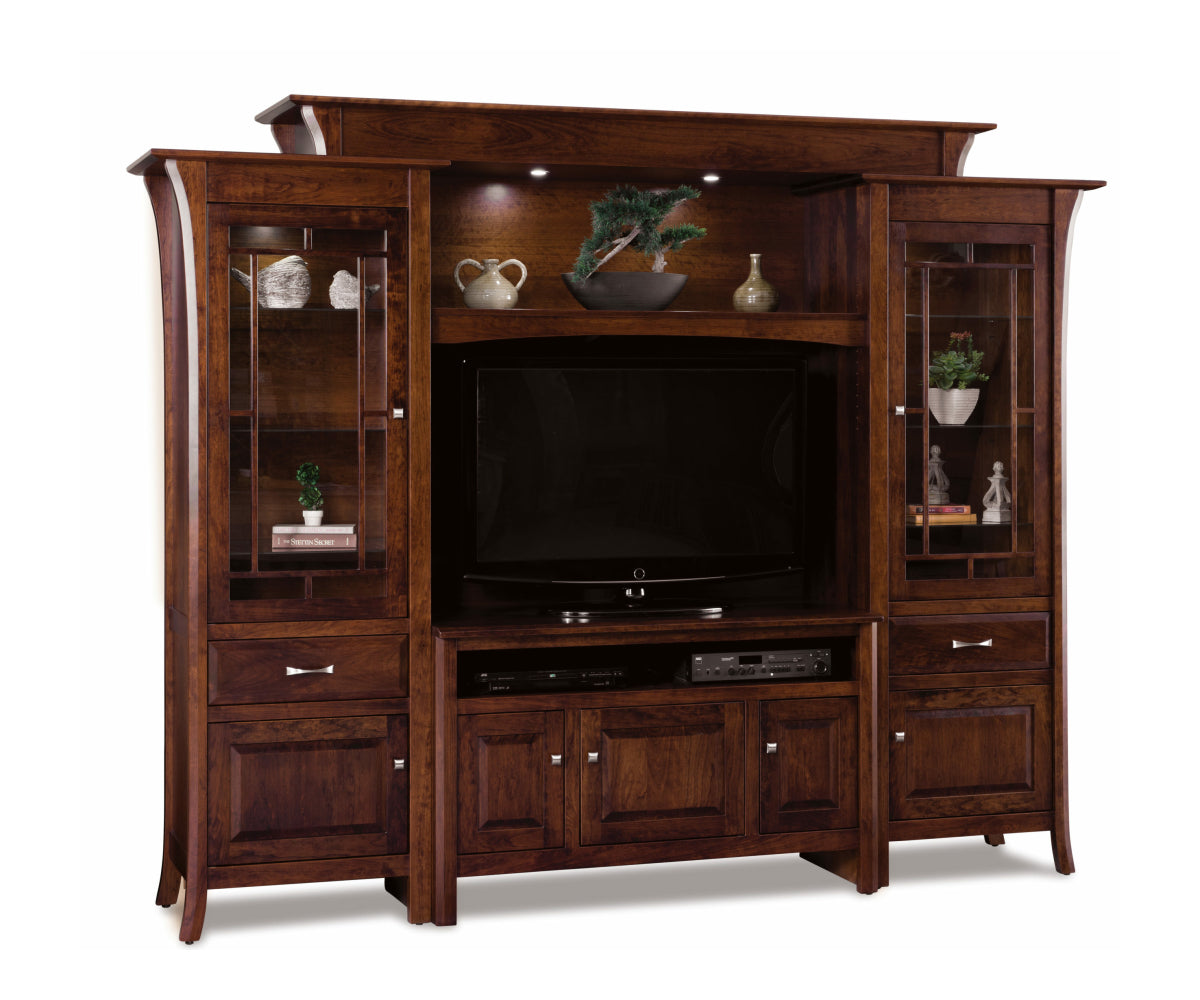 Ensenada Media Wall Unit with Glass Doors - Media Center