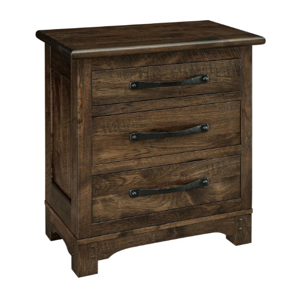 Farmhouse Nightstand - 32" Wide 3 Drawer