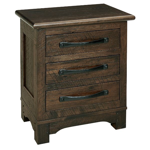 Farmhouse Nightstand - 32" Wide 3 Drawer