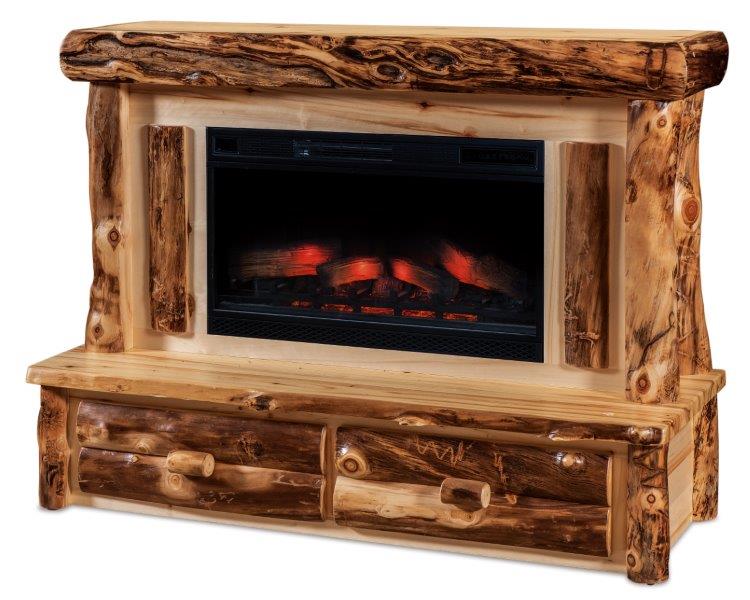 Fireplace with Drawers - Aspen
