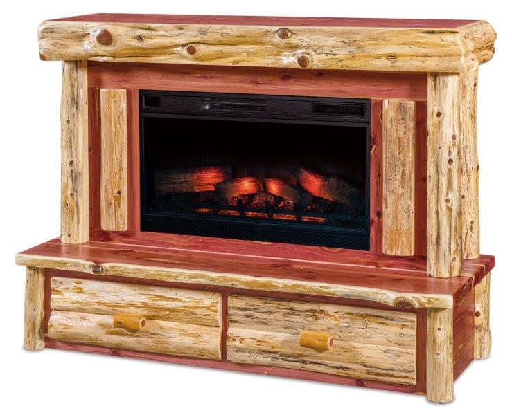 Fireplace with Drawers - Aspen