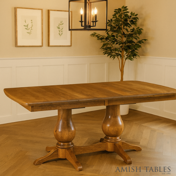 Auburn Double Pedestal Extension Table - 42 x 60