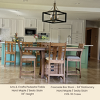 Arts and Crafts Cabinet Pub Extension Table - 42" x 42"