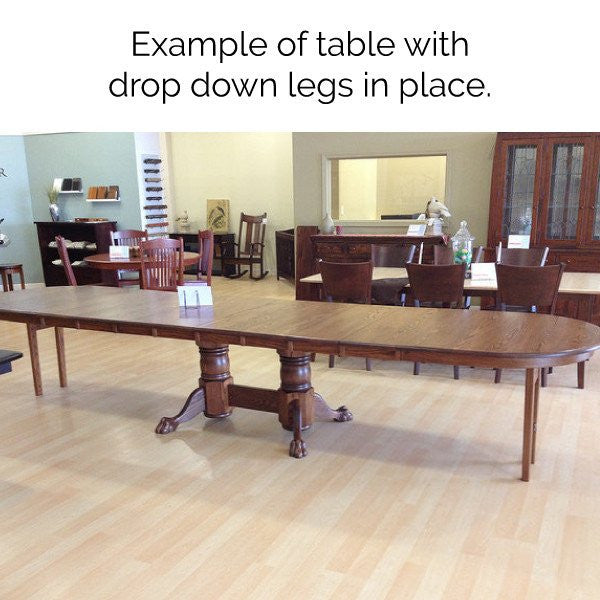 Chancellor Double Pedestal Extension Table - 42 x 72