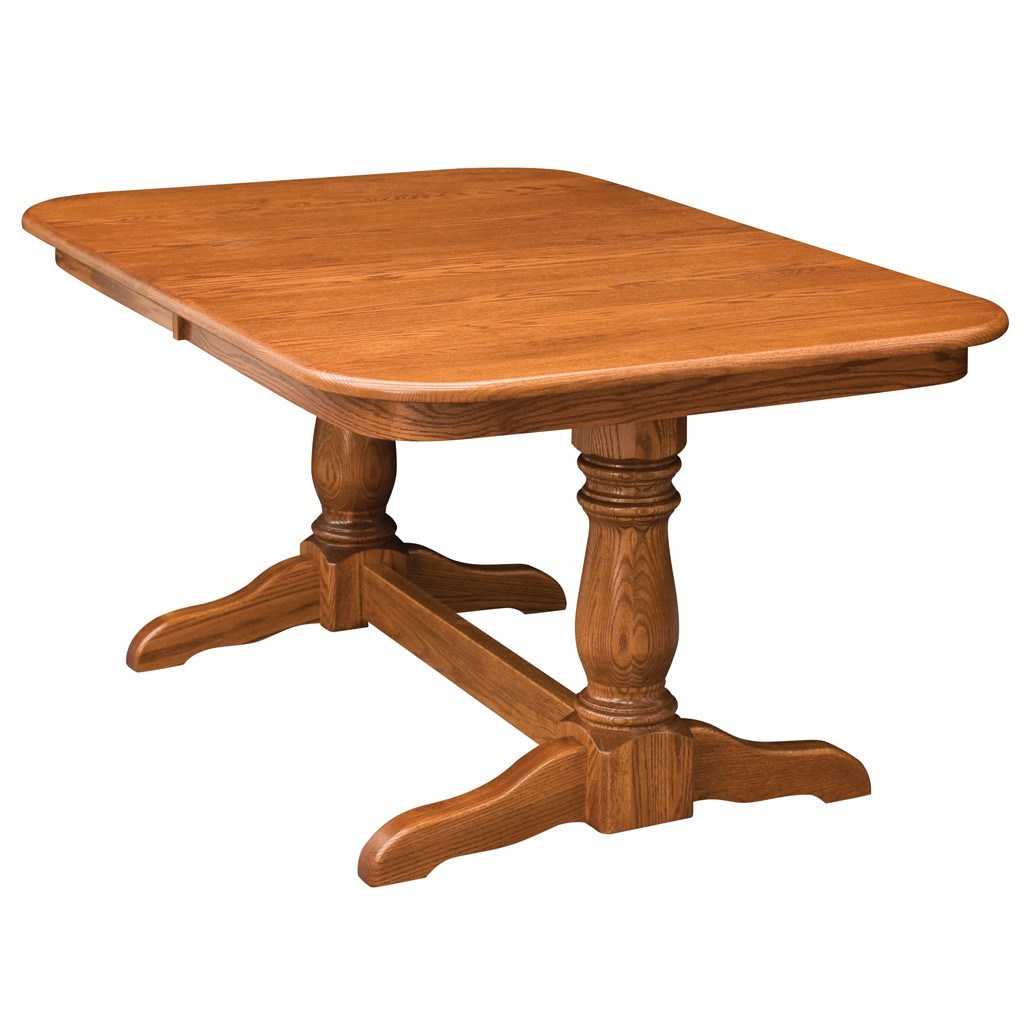 Dutch Double Pedestal Extension Table - 42 x 60