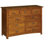 Flush Mission 9 Drawer Dresser - 59" Wide x 42.5" High