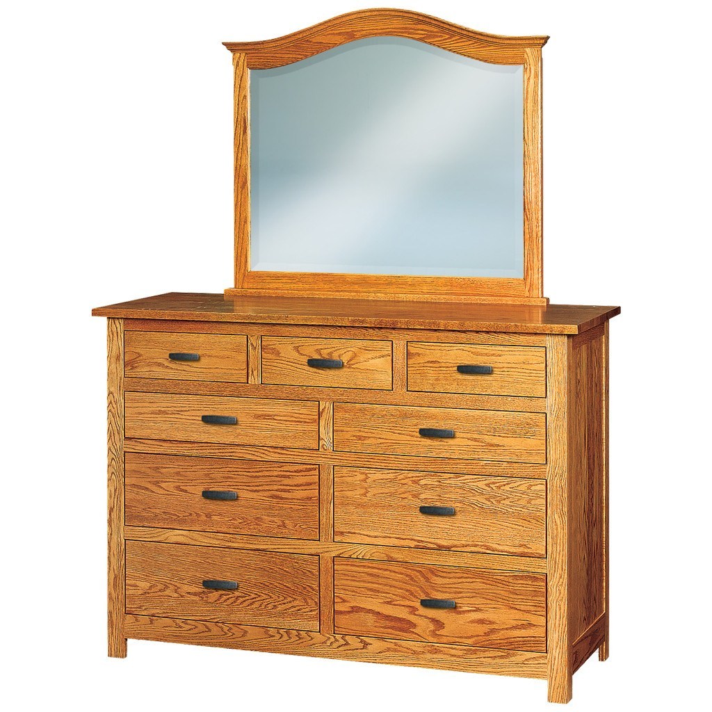 Flush Mission 9 Drawer Dresser - 59" Wide x 42.5" High